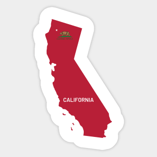 California Map Flag Sticker